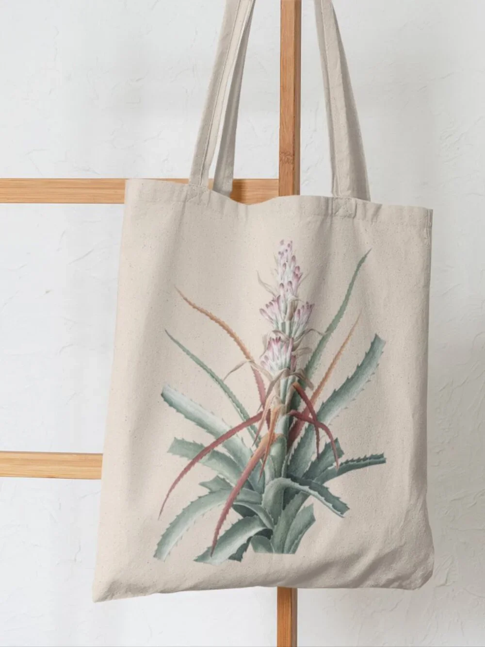 Piñuela Vintage Floral Print Graphic Canvas Tote Bag